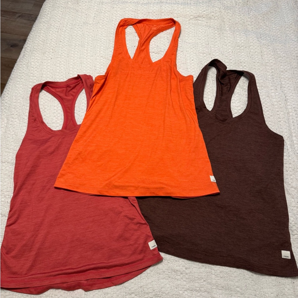 Vuori Women's Tank Tops - Vibrant Orange, Deep Red, Dark Purple